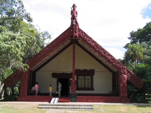 Maori Meeting House, Te Whare Rununga, Waitangi, Far North, North Island, New Zealand