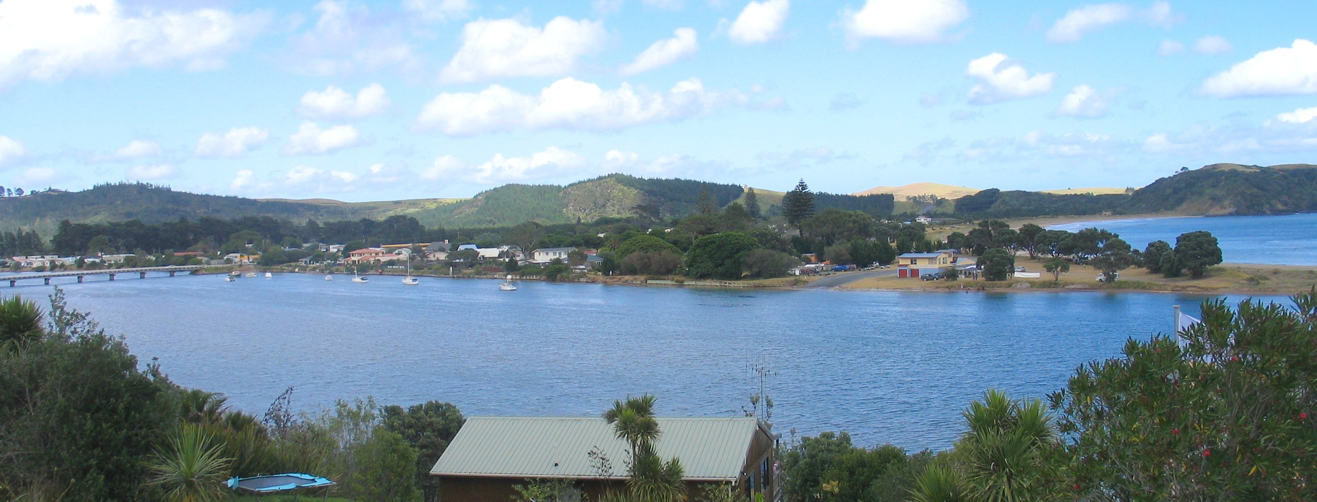 Panoramic view of Taipa. Far North, North Island, New Zealand