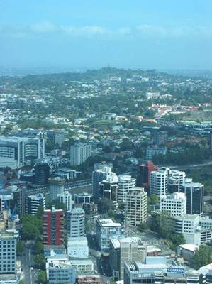 View of Auckland City to One Tree Hill, New Zealand
